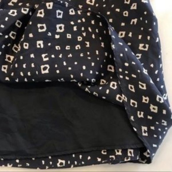 SOLD Anthropologie Lil Diamond Sky Print Silk Skirt Size 4 - Picture 5 of 8